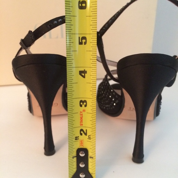 Crystal Encrusted Peep Toe Sandal-Size 5 - Picture 5 of 8